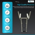 thumbnail image 3 of Marine City 4-Step Under Platform Ladder, 316 Stainless Steel, Telescoping Retractable Handrail, for Boats, Yachts, Marines & Ships Pack of 1, 3 of 7