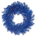 24" Blue Tinsel Wreath