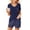 Navy Blue Polka Dots, variant on Ekouaer Womens Pajama Sets Short Sleeve Pajamas for Women Sets Soft Lounge Sets Casual V Neck Sleepwear PJS