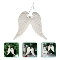 RENACLIPY 6Pcs Mini Angel Wings for Crafts White Foams Christmas Party Decorations