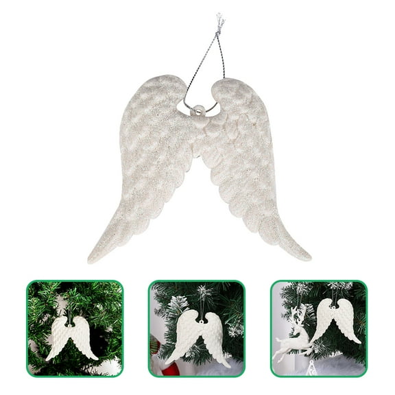 RENACLIPY 6Pcs Mini Angel Wings for Crafts White Foams Christmas Party Decorations
