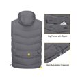 thumbnail image 6 of Little Donkey Andy Men's Reversible Fleece Puffy Vest Warm Sleeveless Puffer Jacket with Removable Hood for Golfing Hiking Grey XXL, 6 of 7