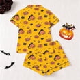 thumbnail image 4 of OOOUM Girls Button Down Loungewear Set Kids Short Sleeve Shorts Lounge Set Toddler Holiday Two Piece Outfits 4-5 Years, 4 of 9
