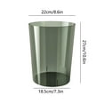 thumbnail image 3 of AuroraX Round Trash Can 2.7 Gallon Green Stylish Transparent Wastebaskets Minimalist Plastic Trash Bin for Dormitory Bedroom Office, 3 of 7
