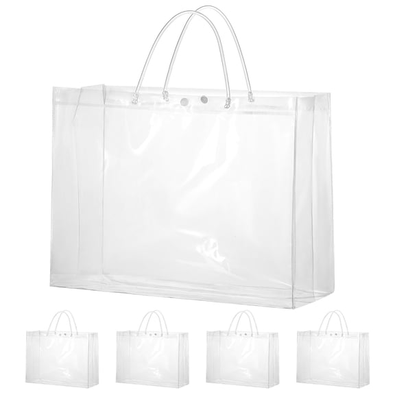 20 pack Large Clear Gift Bags with Handle 15.7"X6"x12" for Business Gifts Wedding Favors