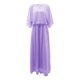 thumbnail image 2 of Gibobby Vestido largo de playa de verano para mujer Vestido largo de color sólido con temperamento a la moda de gasa para mujer(Morado,G), 2 of 5