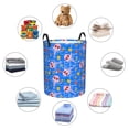 thumbnail image 4 of Fuzoiu Tropical Jellyfishes Print Circular Hamper,Laundry Basket with Handle,Collapsible Laundry,Dirty Clothes Storage Basket,for Bedroom Bathroom Dorm Living Room-Medium, 4 of 6