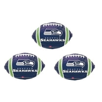 Seahawks Super Bowl 60 LX (3) 18" NFC  Football Mylar Foil Balloons