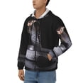 thumbnail image 3 of Kdxio Black Cobra Snake Print Men Hoodies Casual Hoodies for Men with Zip Pockets Full Zip Long Sleeve Sweatshirt Sports Hooded Jacket-Large, 3 of 5