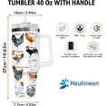 thumbnail image 5 of Breeds Of Chicken Tumbler 40 oz with Handle and Straw, Insulated for Hot Cold Drink, Chicken Gifts for Chicken Lovers, Chicken Themed Gifts, Chicken Lady Gifts - Chicken Cup For Women, Mom, Farmers, 5 of 6