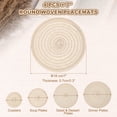 thumbnail image 2 of Uxcell 4 Pcs Manteles Individuales Redondos Tejidos, Mantel Lavable de 7 Pulgadas Resistente al Calor, Mantel Decorativo para Mesa de Comedor de Cocina, Beige, 2 of 7
