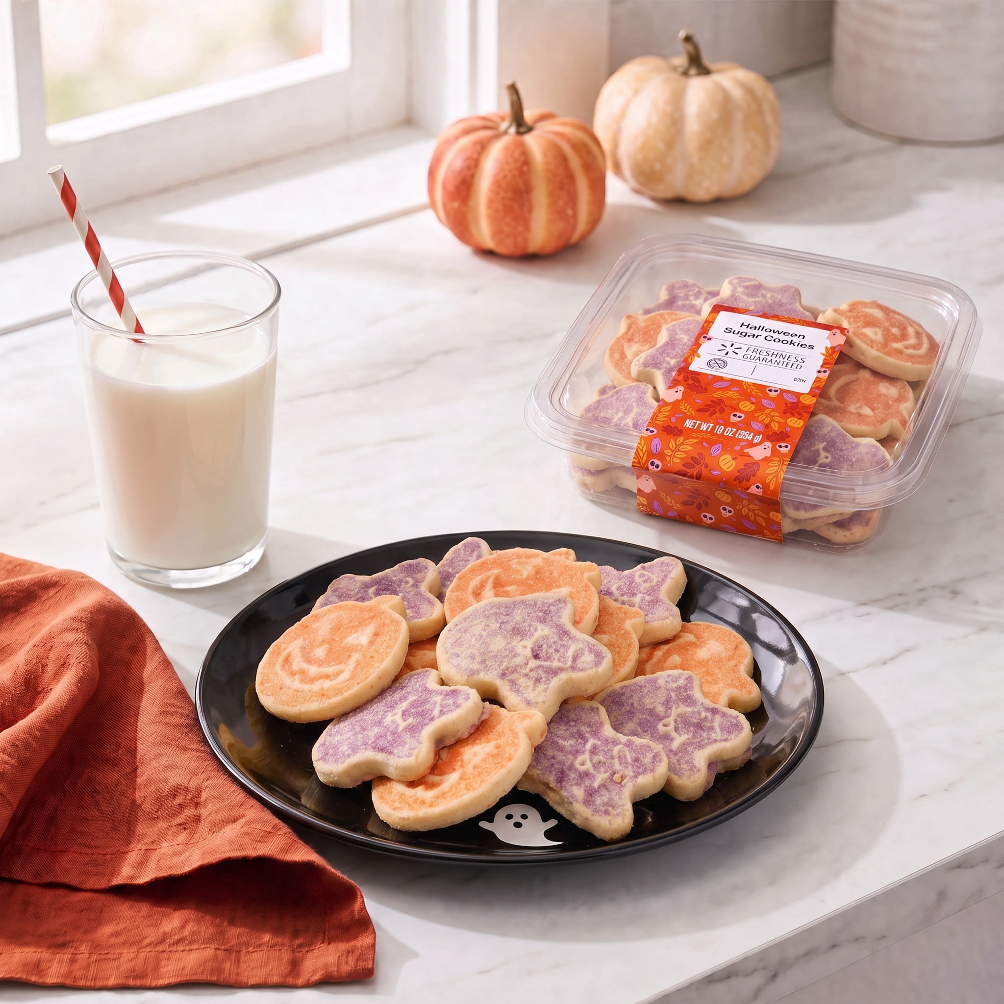 Freshness Guaranteed Halloween Shaped Sugar Cookies, 10 oz, 25 Count