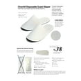 thumbnail image 3 of Chochili 5 Pairs Fabric Packed Terry Cotton Disposable Hotel Slippers for Airbnb Spa Wedding Care Guests Adult Men Women Size 10-11, White, 3 of 7