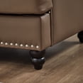 thumbnail image 5 of Classic 2 Seaters Upholstered Sofa, Faux Leather Couch Loveseat with Nailhead Trim and Storage for Living Room Office Apartment, 5 of 10