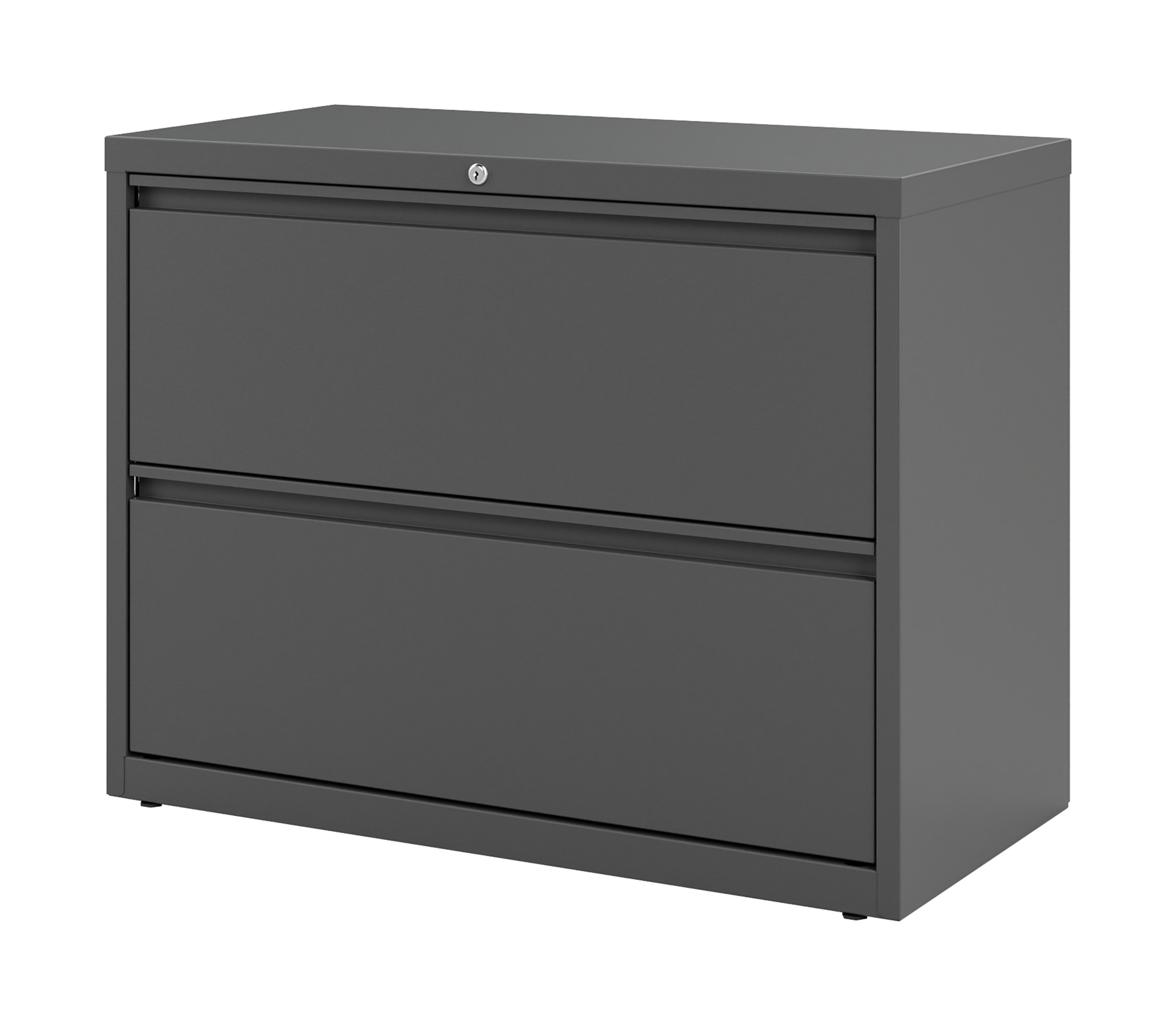Hirsh 36 Inch Wide 2 Drawer Metal Lateral File Cabinet for Home and Office, Holds Letter, Legal and A4 Hanging Folders, Charcoal - image 3 of 6