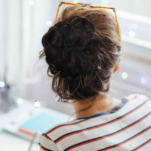 PENIKOKO Black Bun Hair Piece Hair Extension 1 Pc, and Deformation Resistant for Women's Special Occasions and Daily Use