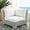 Light Gray and White, variant on Modway Conway Sunbrella® Outdoor Patio Wicker Rattan Corner Chair in Light Gray Gray
