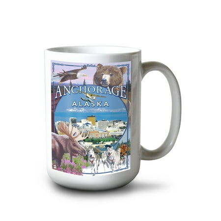 

15 fl oz Ceramic Mug Anchorage Alaska Views Dishwasher & Microwave Safe