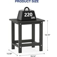 thumbnail image 2 of BAIVAKON Outdoor Side Table for Patio: 16" HIPS Weather - Resistant BAIVAKON Tables Set of 2 - Small Square End Tables for Backyard Pool Porch Balcony - Indoor Outdoor Double Layer Table Grey, 2 of 6