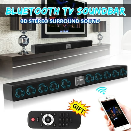 - CLSS-D Powerful Super Bass 10 Speaker 3D Surround Stereo Wireless bluetooth TV Soundbar Box Speaker Home Theater Subwoofer +Remote U-disk SD For iPhone iPad Samsung TV PC Desktop