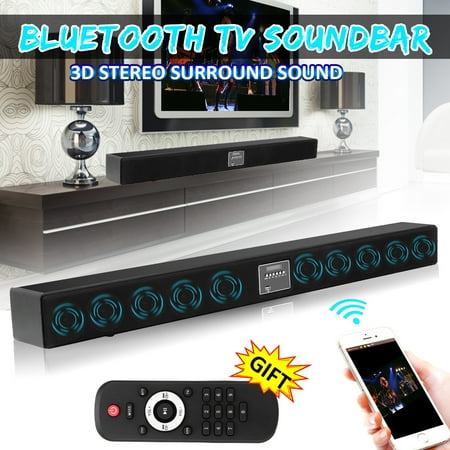 CLSS-D Powerful Super Bass 10 Speaker 3D Surround Stereo Wireless bluetooth TV Soundbar Box Speaker Home Theater Subwoofer +Remote U-disk SD For iPhone iPad Samsung TV PC (Best Bluetooth Sound Box)