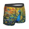 thumbnail image 2 of KLL Peacocks Men's Cotton Boxer Briefs Underwear-X-Large, 2 of 8