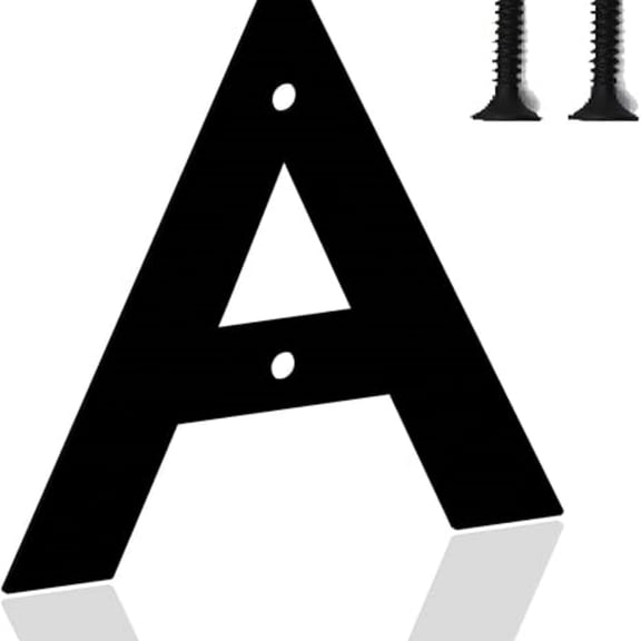 3" 4" 5" 6" 8" 10" Metal House Numbers Letters, Black House Address Letters, Outdoor Mailbox Numbers, Modern Metal Address Number Letter for Homes, Apartments, Farms (3 Inch A)