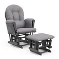 thumbnail image 4 of Storkcraft Hoop Infant Nursery Glider and Ottoman, Gray with Gray Swirl, 4 of 17