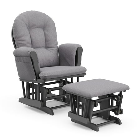 UPC: 0056927091607 | Storkcraft Hoop Nursery Glider and Ottoman Gray with Gray Swirl