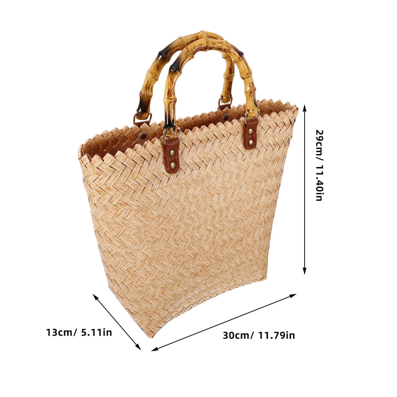 WHAMVOX  Crochet Bags for Women French Straw Woven Travel Vacation