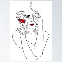 Classy Woman - Line Art Poster Wall Art, Modern Wall Decor For Living Room Bedroom, 24x36 UNFRAMED