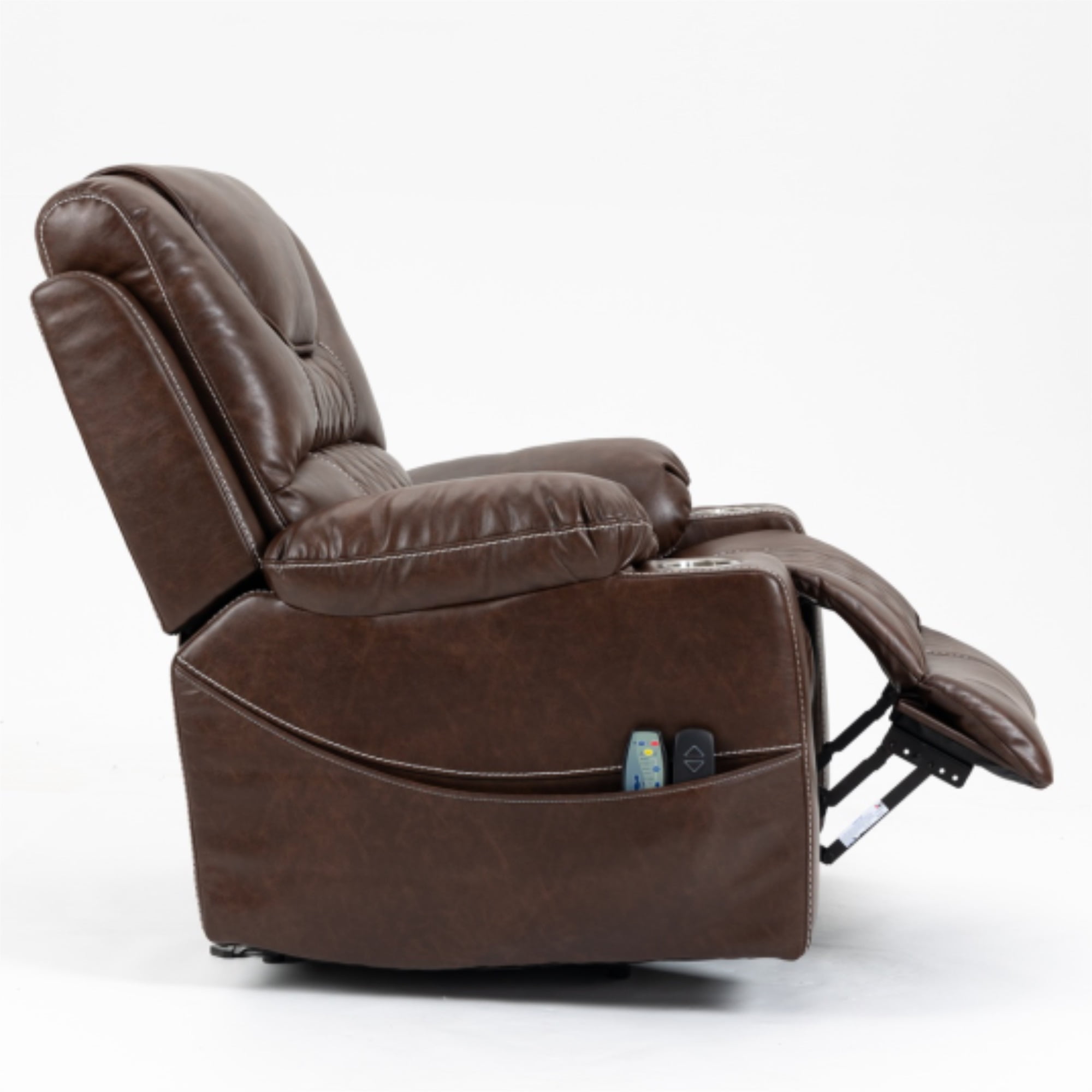 Kadyn Massage Recliner Chair, Fabric Recliner Sofa Home Theater Seating with Lumbar Support, Power Lift Recliner Chair for Living Room, Coffee