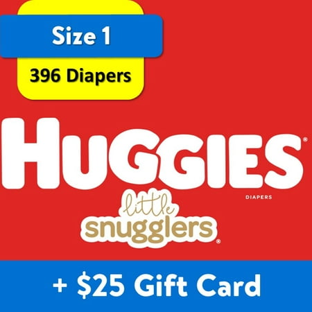 [$25 Savings] Buy 2 Huggies Diapers Little Snugglers, Size 1, 198  Ct with $25 Gift