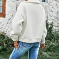 thumbnail image 5 of IROINNID Women's Shearling Jacket Long Sleeve Solid Color Turndown Lapel Outwear, Casual Patchwork Lapel Cardigan Jacket, 5 of 5