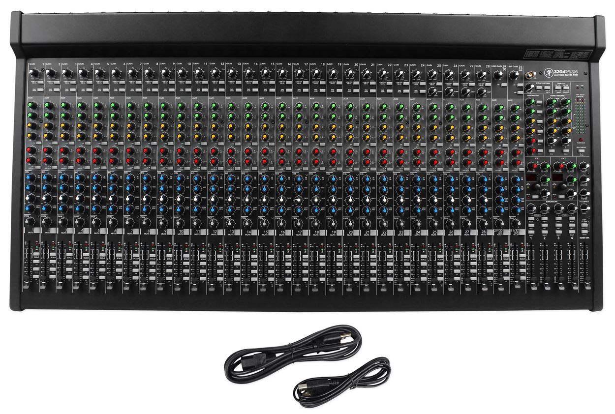 Mackie 3204VLZ4 32-ch. 4-Bus FX Mixer w/USB 3204-VLZ4+Monitors+Headphones+Stands - image 2 of 9