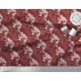 thumbnail image 3 of Soimoi Red Velvet Fabric Damask & Rose Floral Print Sewing Fabric Yard 58 Inch Wide, 3 of 3