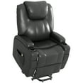 thumbnail image 1 of HOMCOM PU Leather Power Lift Chair for Elderly with Remote Side Pockets, 1 of 10