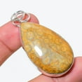 thumbnail image 2 of Natural Fossil Coral Gemstone Handmade 925 Sterling Silver Pendant 2.36", 2 of 2