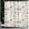 thumbnail image 4 of Ambesonne News Shower Curtain, Fashion Magazine Retro, 69"Wx84"L, Black White Pink, 4 of 5
