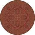 thumbnail image 1 of Ahgly Company Machine Washable Indoor Square Transitional Red Area Rugs, 3' Square, 1 of 7