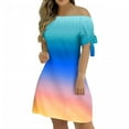 thumbnail image 1 of SMihono Robe Maxi Bohème d'Été pour Femmes Grande Taille Mode Féminine Manches Courtes Imprimé Fleurs Robe Pull Plage Robe d'Été, 1 of 5