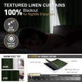 thumbnail image 2 of Cortinas de lino plisadas IVAPUPU, opacas, 240 x 240 cm, color verde, 2 of 8