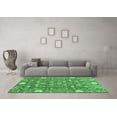 thumbnail image 3 of Ahgly Company Indoor Square Abstract Emerald Green Modern Area Rugs, 6' Square, 3 of 4