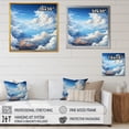 thumbnail image 4 of Designart "Artful Sky View of Clouds I" Landscapes Framed Wall Art Decor - Traditional White Clouds Bedroom Framed Canvas Wall Art, 4 of 6