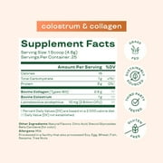 Bloom Nutrition Colostrum & Collagen Peptides Powder, Orange Cream, 25 Servings