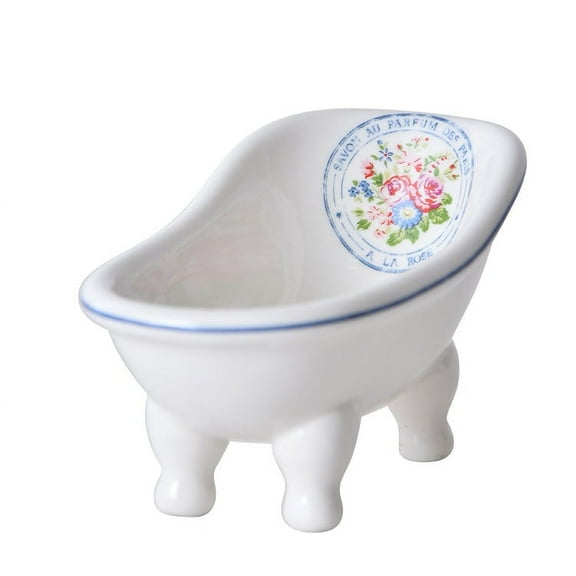 QIAOIDEA Vintage White Clawfoot Bathtub Soap Dish for Bathroom Shower Kitchen,ROSE