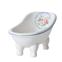 QIAOIDEA Vintage White Clawfoot Bathtub Soap Dish for Bathroom Shower Kitchen,ROSE