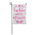 thumbnail image 1 of SIDONKU Pink Girly Keep Calm and Be Princess Lettering Watercolor Garden Flag Decorative Flag House Banner 12x18 inch, 1 of 1