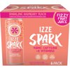 IZZE Spark Raspberry Peach with Caffeine 6-pack, 8.4 fl oz cans