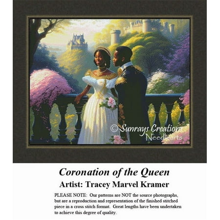 Royalty Nobility Cross Stitch Pattern | Coronation of the Queen (Pattern Only You Provide The Floss and Fabric) Royalty Nobility Cross Stitch Pattern | Coronation of the Queen (Pattern Only You Provide The Floss and Fabric)